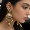 Multicolor Meenakari Jhumka Chandbali Earrings