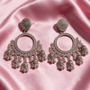 Antique Oxidised Silver Chandbali Jhumka Earrings