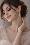 Elegant Drop Pearl Earrings – Ivory & Gold Statement Design