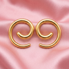 Gold Spiral Statement Hoop Earrings