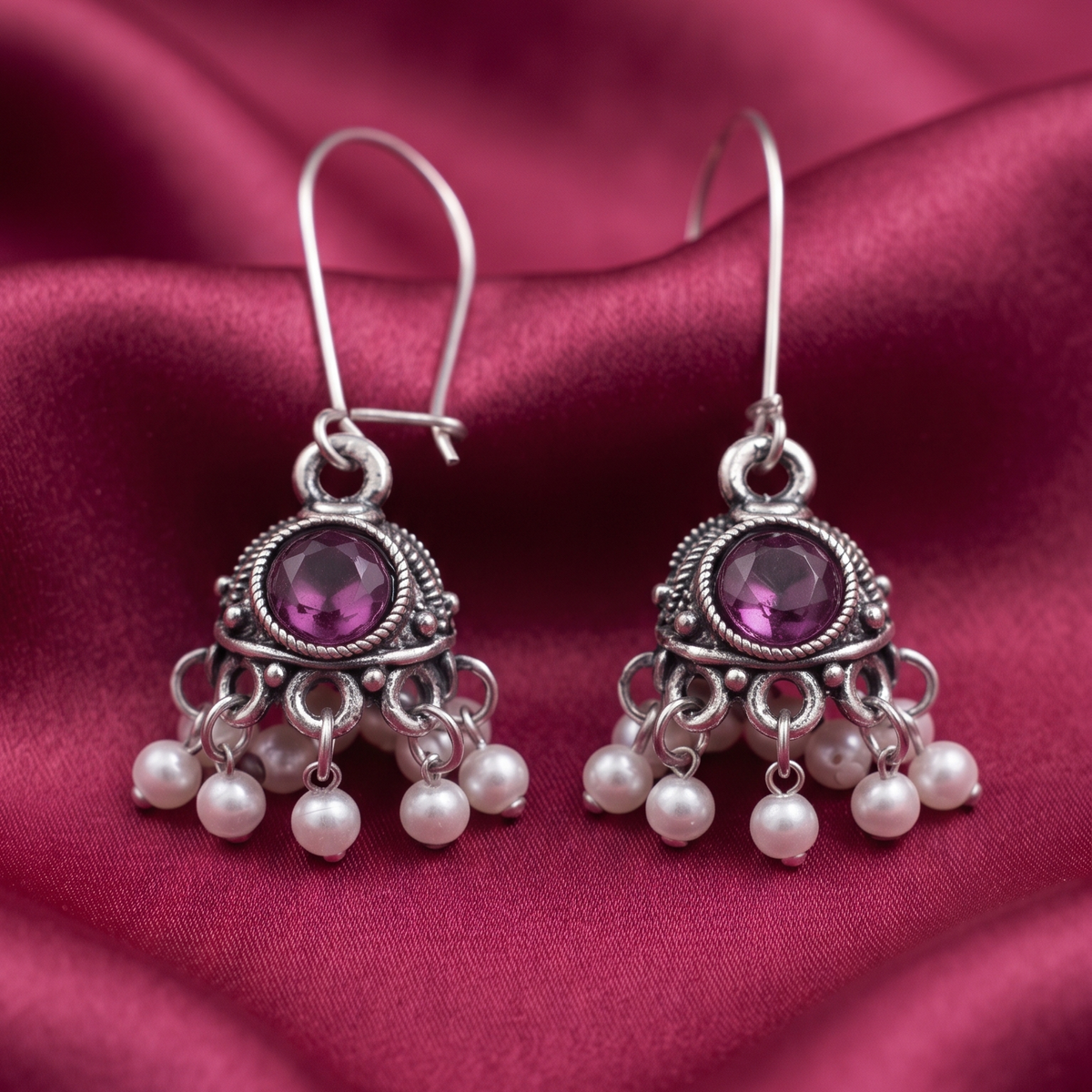 Traditional Pearl Drop Ethnic Earrings