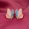 Cute Pastel Butterfly Stud Earrings for Women