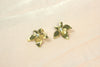 Vintage Floral Pearl Stud Earrings – Gold Flower Earrings for Women
