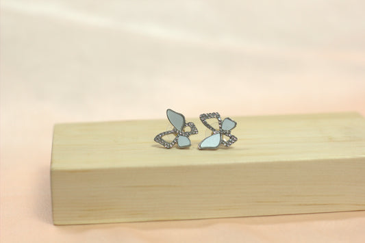 Ethereal Butterfly Wing Earrings – Sparkling Statement Studs