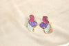 Multi-Petal Statement Earrings – Enamel Petal Earrings for Women India