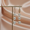 Pearl Cluster Drop Earrings – Cascading Faux Pearl Dangle Earrings India
