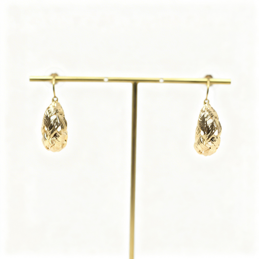 Textured Gold Hoop Stud Earrings – Chic Statement Jewelry