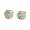 Oval Gold Stud Earrings with Marble Resin – Elegant Studs for Women India