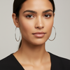 Ultra-Sleek Mirror Finish Silver Hoops