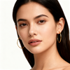 Ultra-Sleek Mirror Finish Golden Hoops