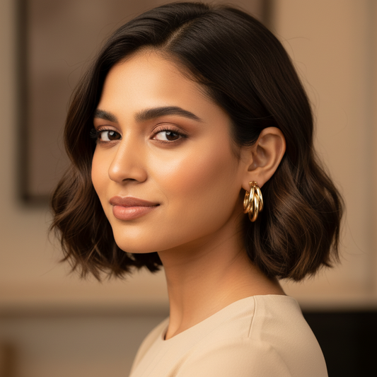 Trendy Multi-Layer Gold Hoop Earrings – Statement Design.