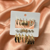 Gold Hoop & Pearl Earrings Combo Set (9 Pairs) – Textured, Stud & Statement Fashion Jewelry