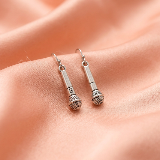 Microphone Drop Earrings - Statement Jewellery Quirky Design