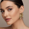 Minimal Gold V-Shape Stud Earrings – Sleek Geometric Earrings- Stainless Steel