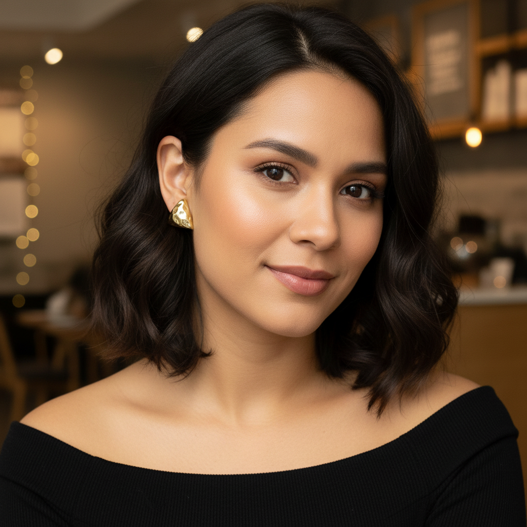 Abstract Triangle Stud Earrings – Textured Statement Jewelry