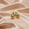 Bold Gold Teardrop Earrings – Statement Glossy Jewelr