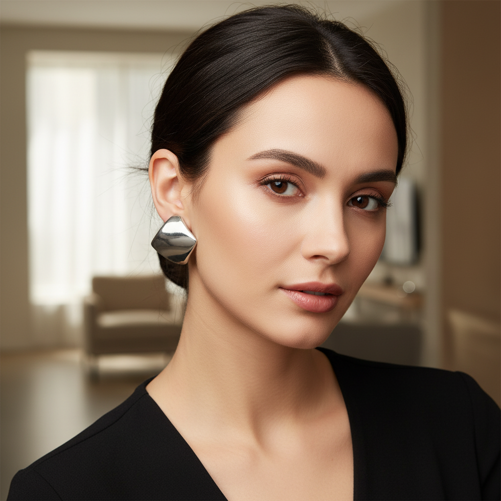Minimal Gold Geometric Stud Earrings – Modern Statement Jewelry