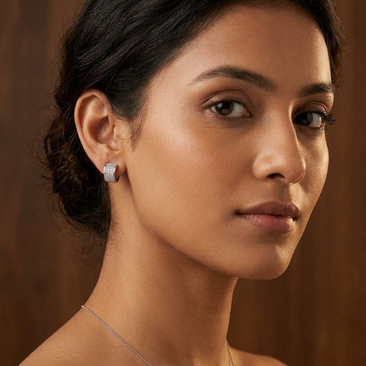 Premium CZ Stud Earrings – Elegant Sparkle Design | BME