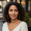Gold Twisted Hoop Earrings – Classic Statement Jewelry- Stainless steel