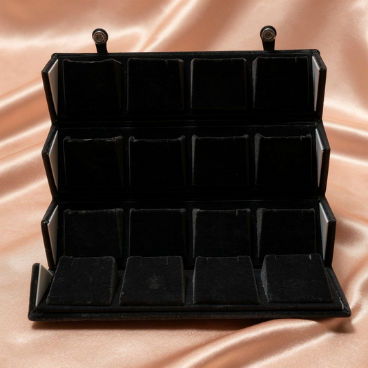 Elegant Velvet Jewelry Storage Box – Slim Organizer Case