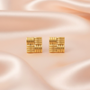Textured Square Stud Earrings – Bold Statement Jewelry