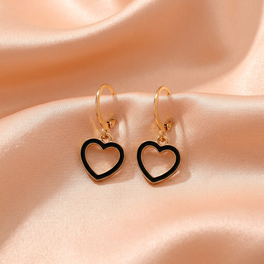Heart Earrings for Kids (Gold Hook)