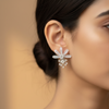 Pearl Floral Drop Earrings – Elegant Statement Daisy Design