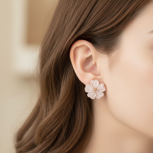 Textured Round Stud Earrings – Modern Minimalist Jewelry