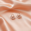 Rose Gold Drop Earrings with Stone Detailing | BME