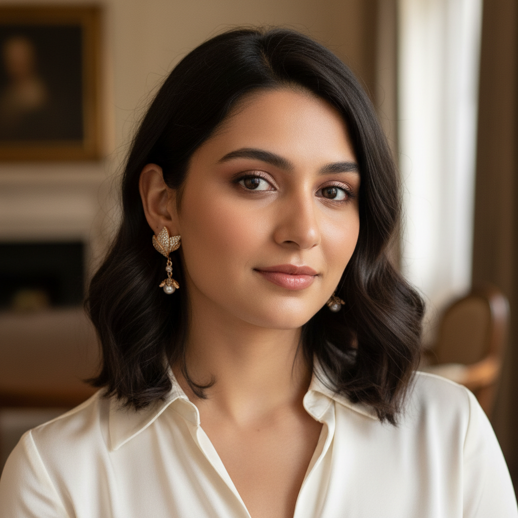 Crystal Leaf Pearl Drop Earrings for Women | BME