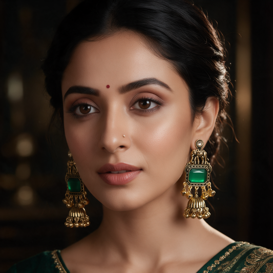 Multicolour Elephant Jhumka Earrings