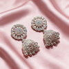 Silver Stone Jhumka Earrings