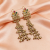 Gold Multicolour Long Tassel Earrings | BME