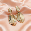 Golden Elegance Dual-Length Leaf Earrings