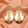 : Golden Leaf Statement Drop Earrings