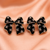 Black Bow Rhinestone Stud Earrings