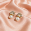 Silver & Gold Pearl Drop Earrings