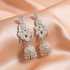 Pure White Peacock Pearl Jhumka Earrings | BME