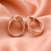 Rose Gold Twisted Wire Hoop Earrings
