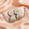 Big White Dome Jhumkas Tie Up Earrings | BME