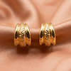 Golden Textured Hoop Earrings