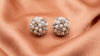 Pearl Cluster Crystal Stud Earrings