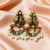 Owl Pearl Gold Owl Earrings