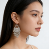 Oxidised Silver Chandbali Ghungroo Earrings