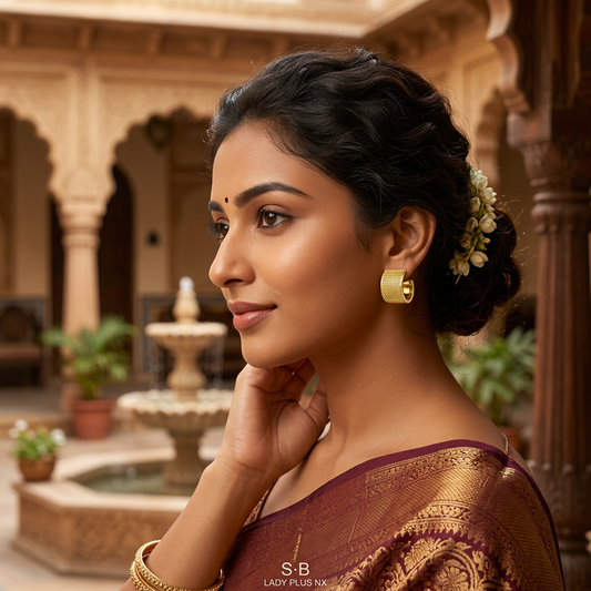Gold AD Ear Cuff Earrings