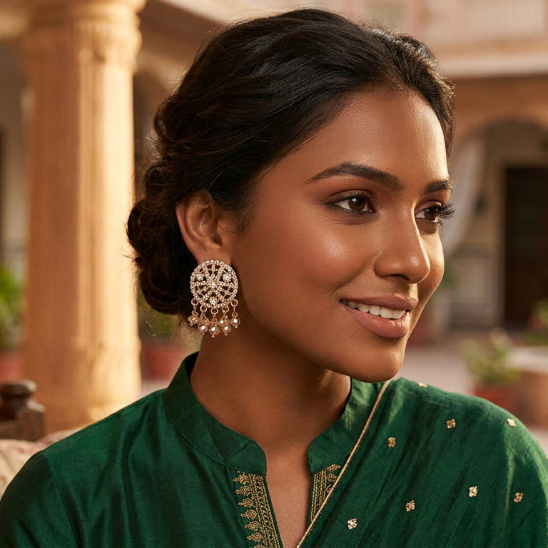Crystal Stone Drop Earrings