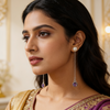 Circular Pearl Drop Earrings