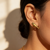 Sparrow Stud Antique Gold Earrings