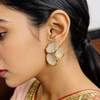 Honeycomb Type Pearl Stud Earrings
