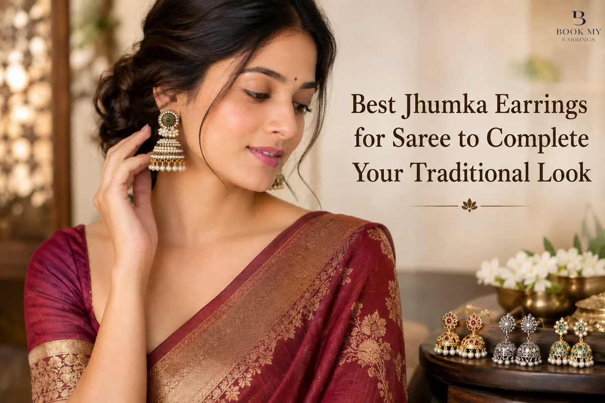 Best Jhumka Earrings for Saree | BME